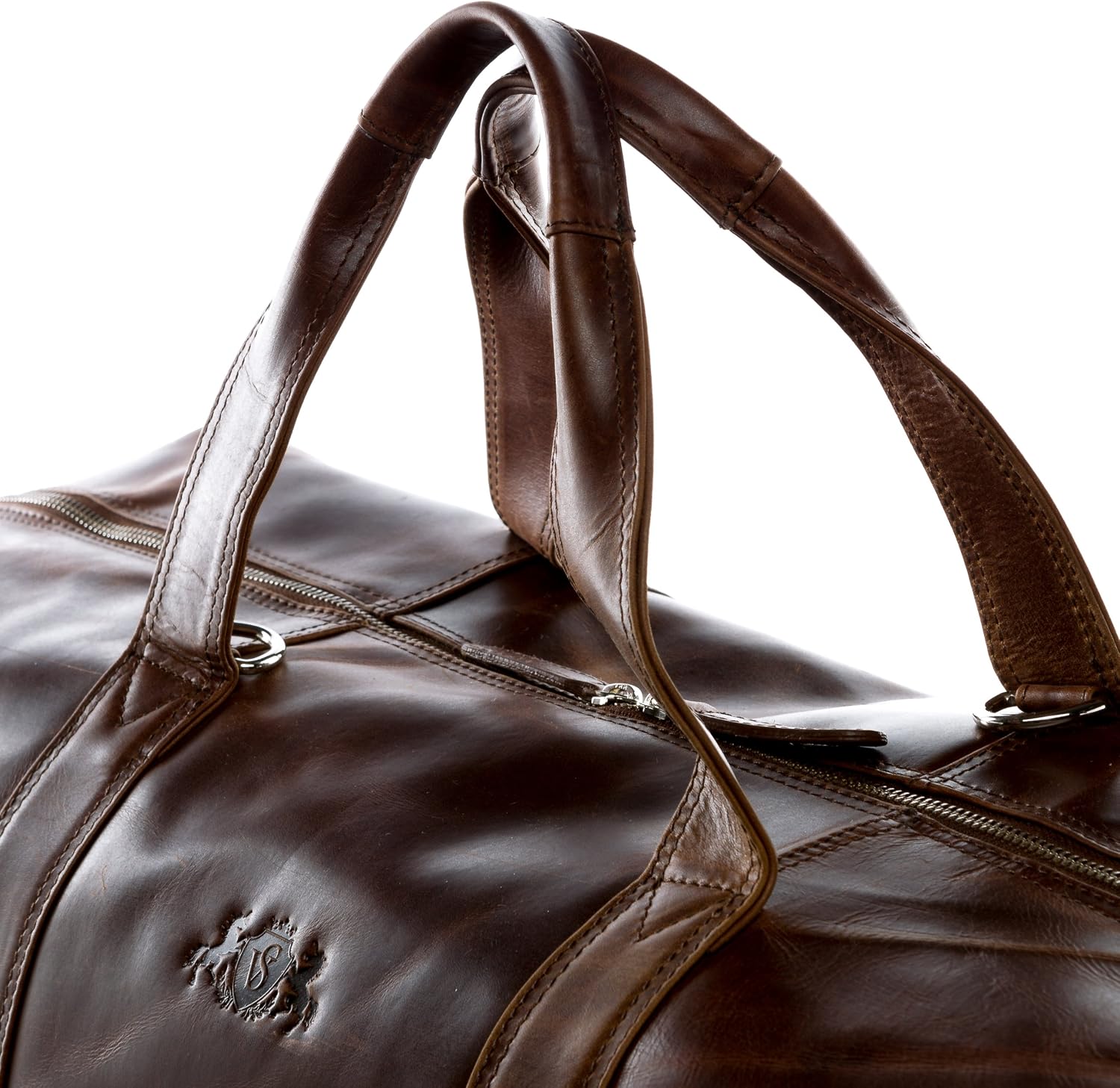 SID & VAIN Travel Bag Holdall Chester XXL Duffel Bag Real Leather 56 cm Weekender Duffle Leather Bag Men´s Bag - Image 5