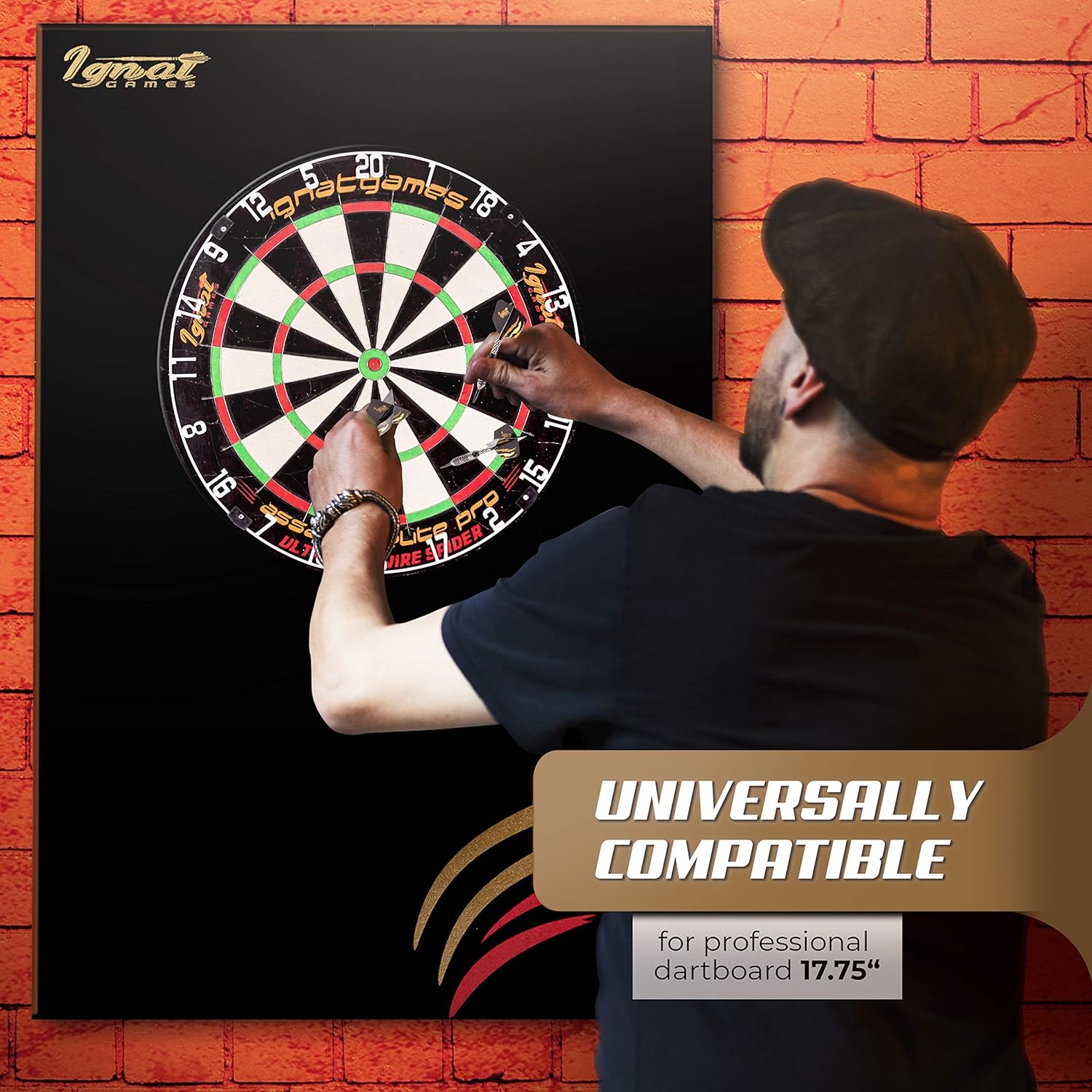 IgnatGames Dart Board Wall Protectors - EVA Foam Dartboard Backboard for Sisal/Bristle Dartboards - Rectangular Dartboard Surround : Sports & Outdoors