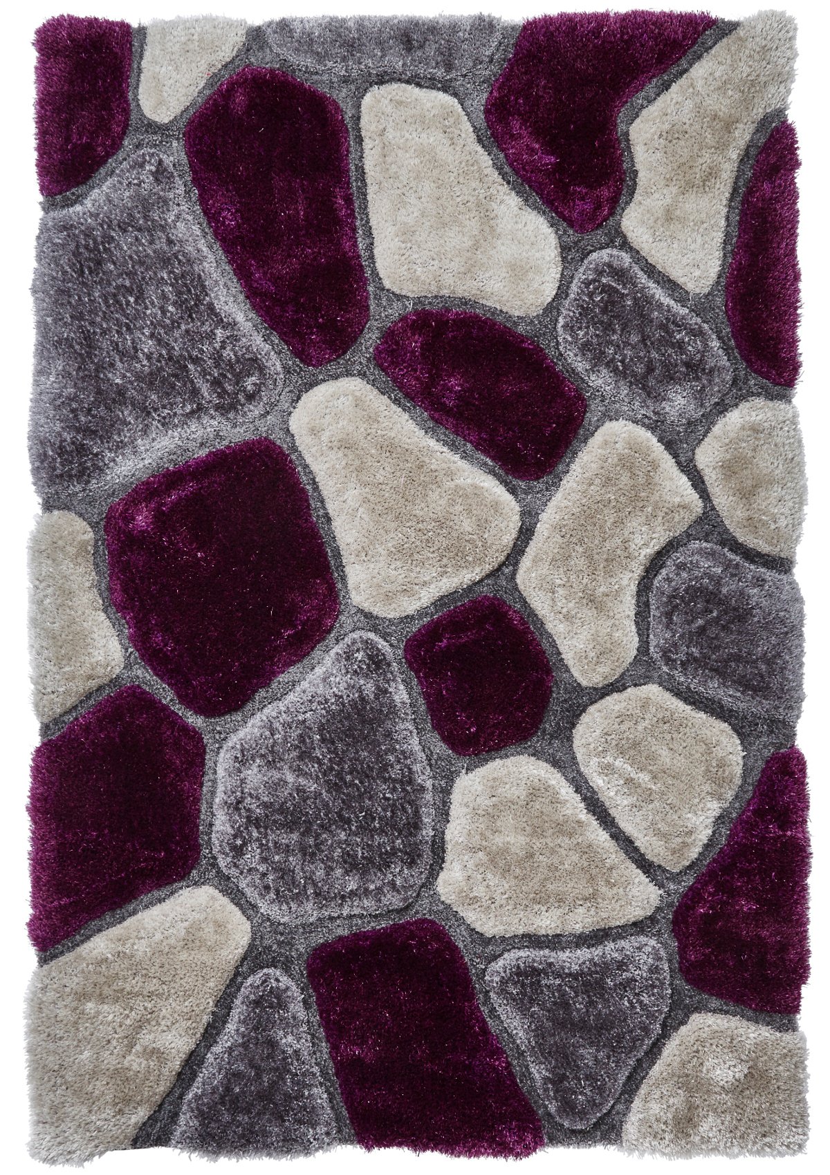 Think Rugs, Noble House NH5858 Grey/Purple - 120 x 170