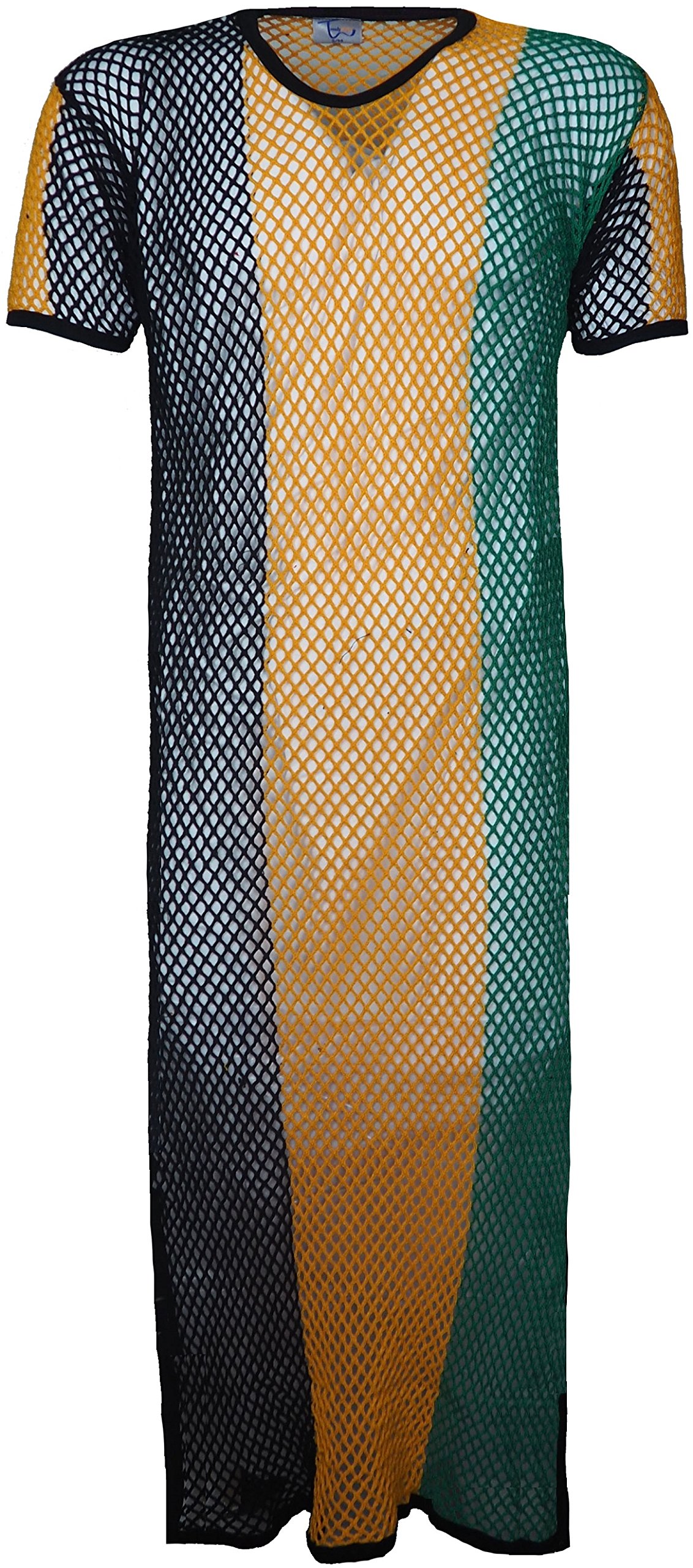 Jamaican Coloured Womens Caribbean Style Cotton Mesh Both Side Split |  Desertcart Aruba