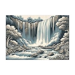 Ambesonne Landscape Jigsaw Puzzle, Expressive
