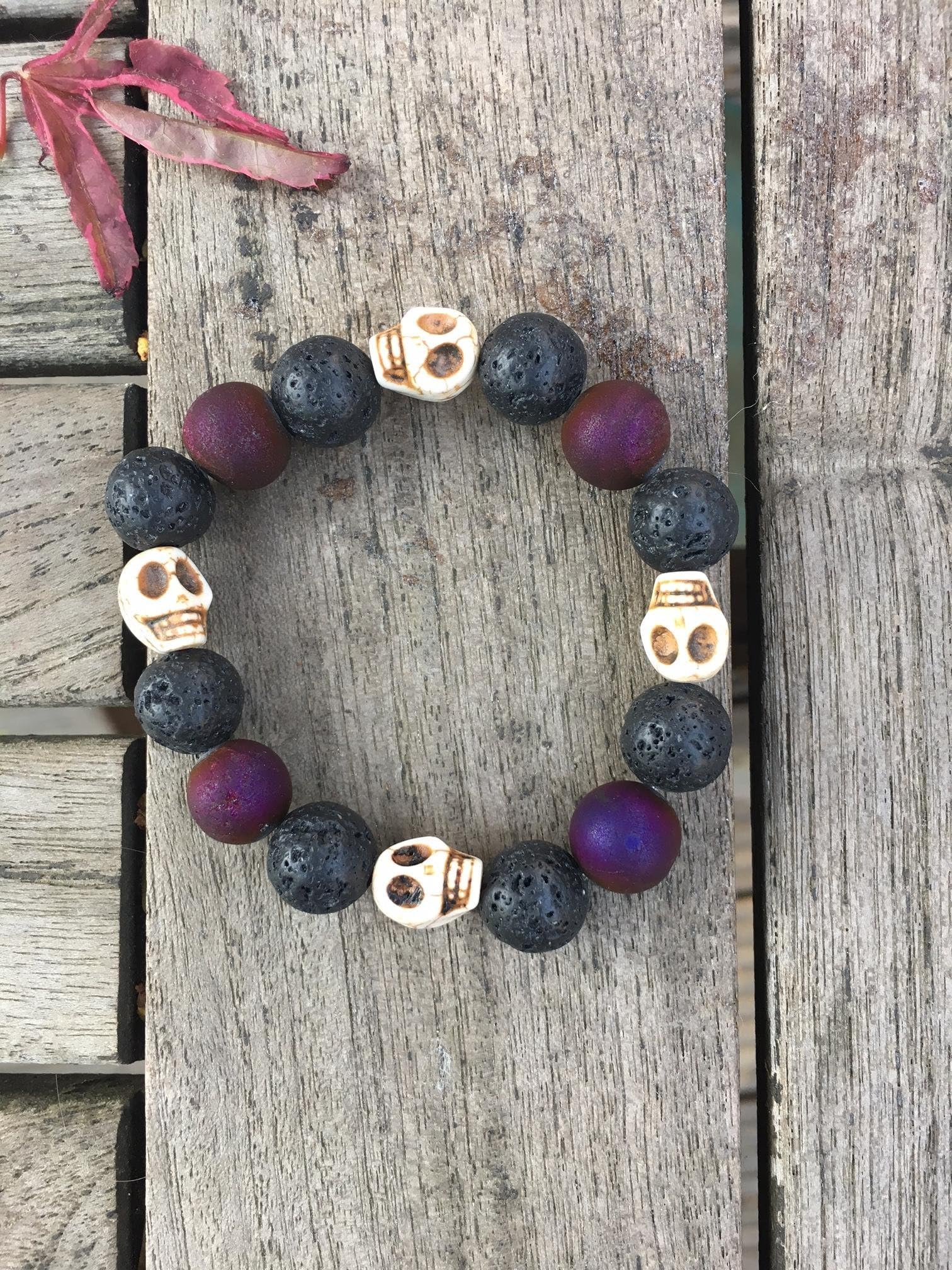 Skull Oil Diffuser Bracelet