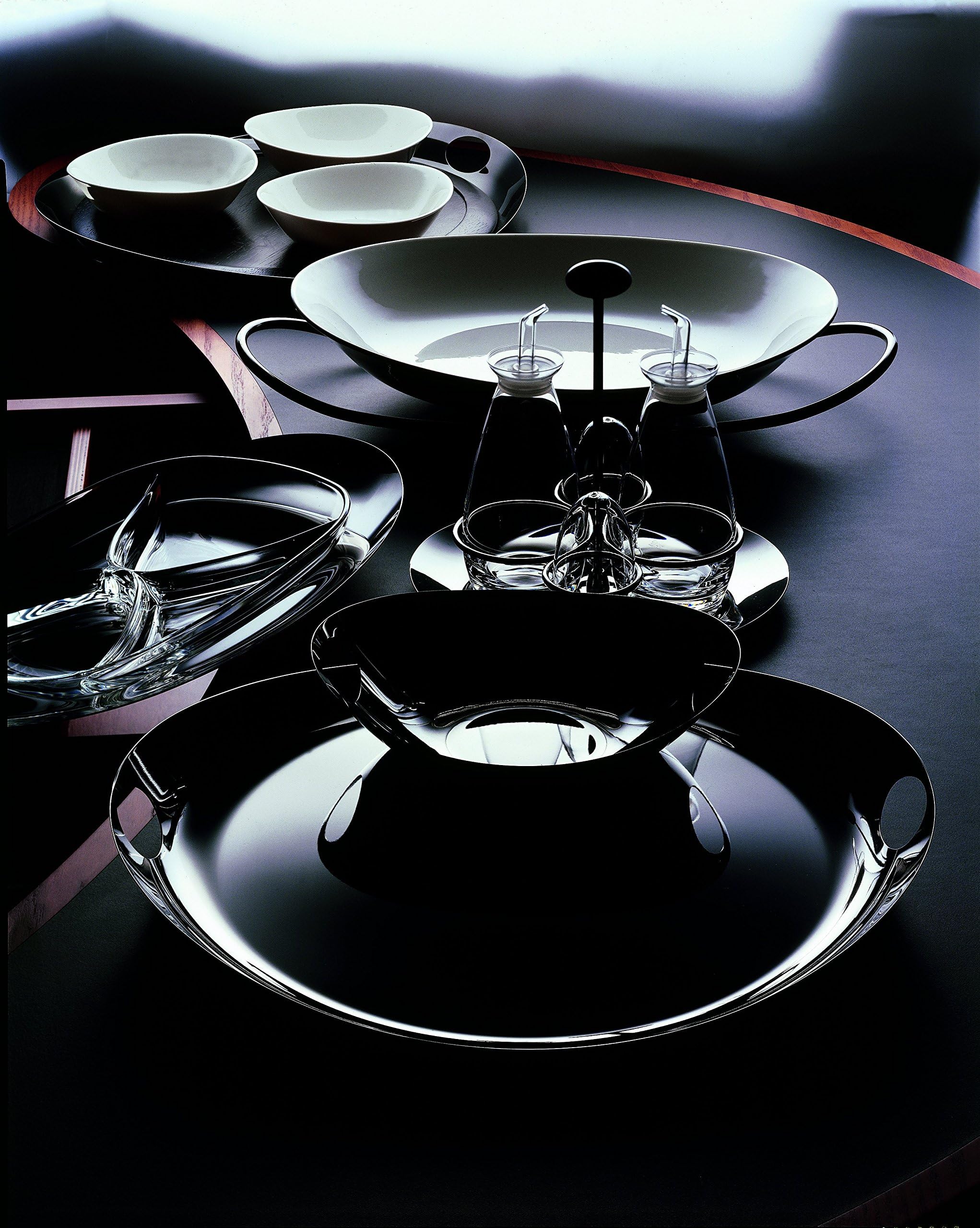 MEPRA Stainless Steel Due Oro Nero Risotto Bowl with Stand