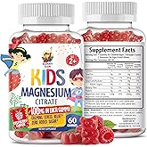 Magnesium Gummies for Kids & Adults - 100mg - Calm Magnesium Chews - Magnesium Citrate Chewable Supplement for Mood & Muscle Support - Citrato de Magnesio para Niños - 60 Gummies