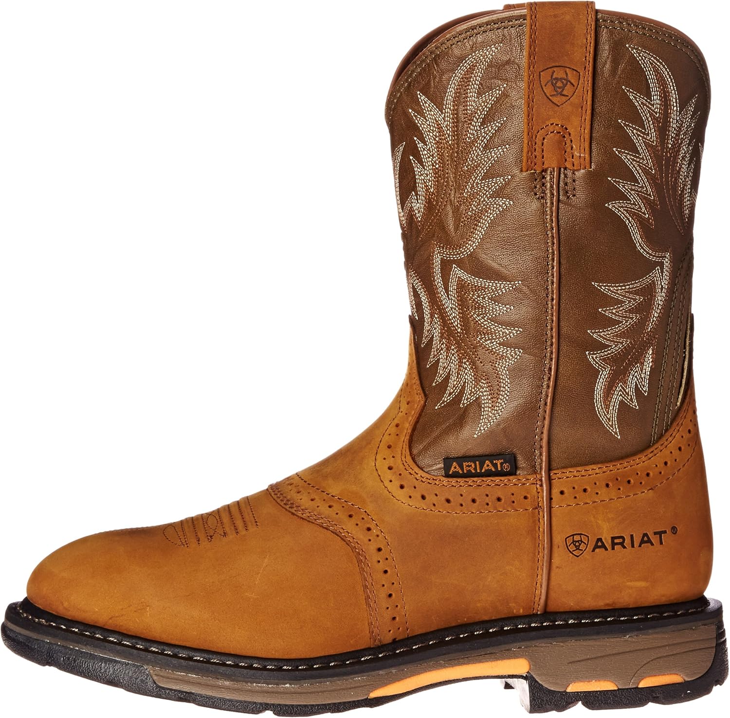  | Ariat Workhog Pull-on Work Boot – Men’s Leather, Round Toe, Western Work Boot | Industrial & Construction Boots