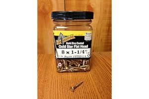Big Timber 1YTX8114#8 by 1-1/4-inch T-20-drive bit Gold Star Flat Head Interior Screws,(231 per Box)