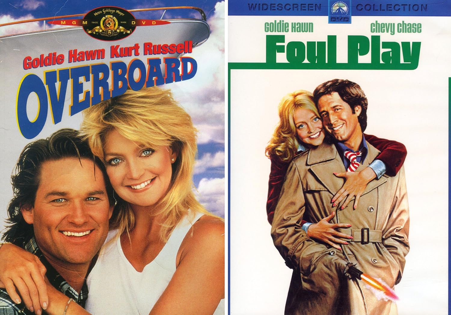 Amazon Com Goldie Hawn Overboard Foul Play Double Feature Goldie Hawn Kurt Russell Chevy Chase Burgess Meredith Dudley Moore Collin Higgins Garry Marshall Anthea Sylbert Thomas L Miller Movies Tv
