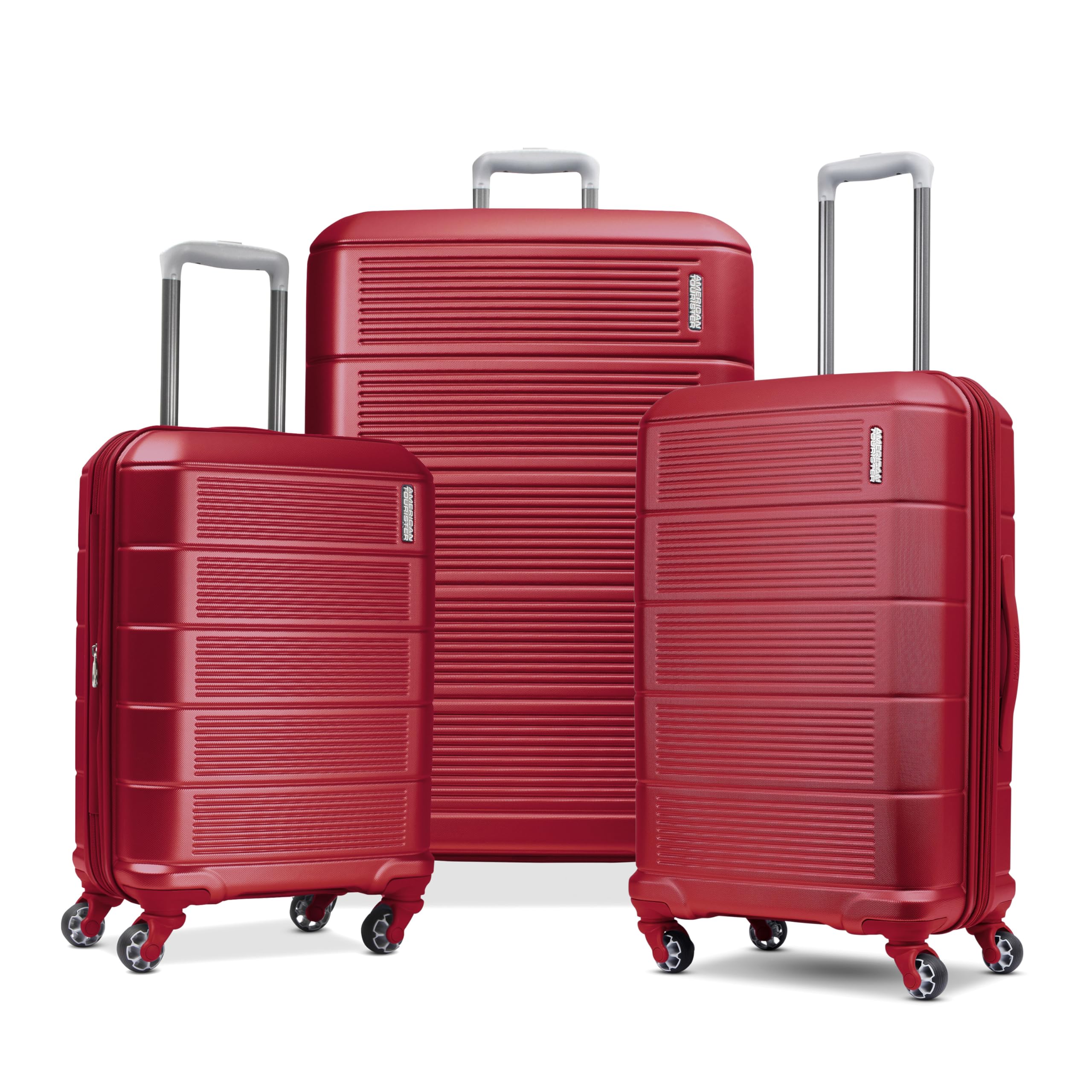 American Tourister Stratum 2.0 Hardside Expandable Luggage with Spinners | Red | 3PC (CO/MED/LG) Image