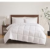 CANNON Heritage Down Alternative White Polyester 1-Piece Full/Queen Comforter, Solid Themed, for Men and Women, Oeko-TEX Certified Confidence