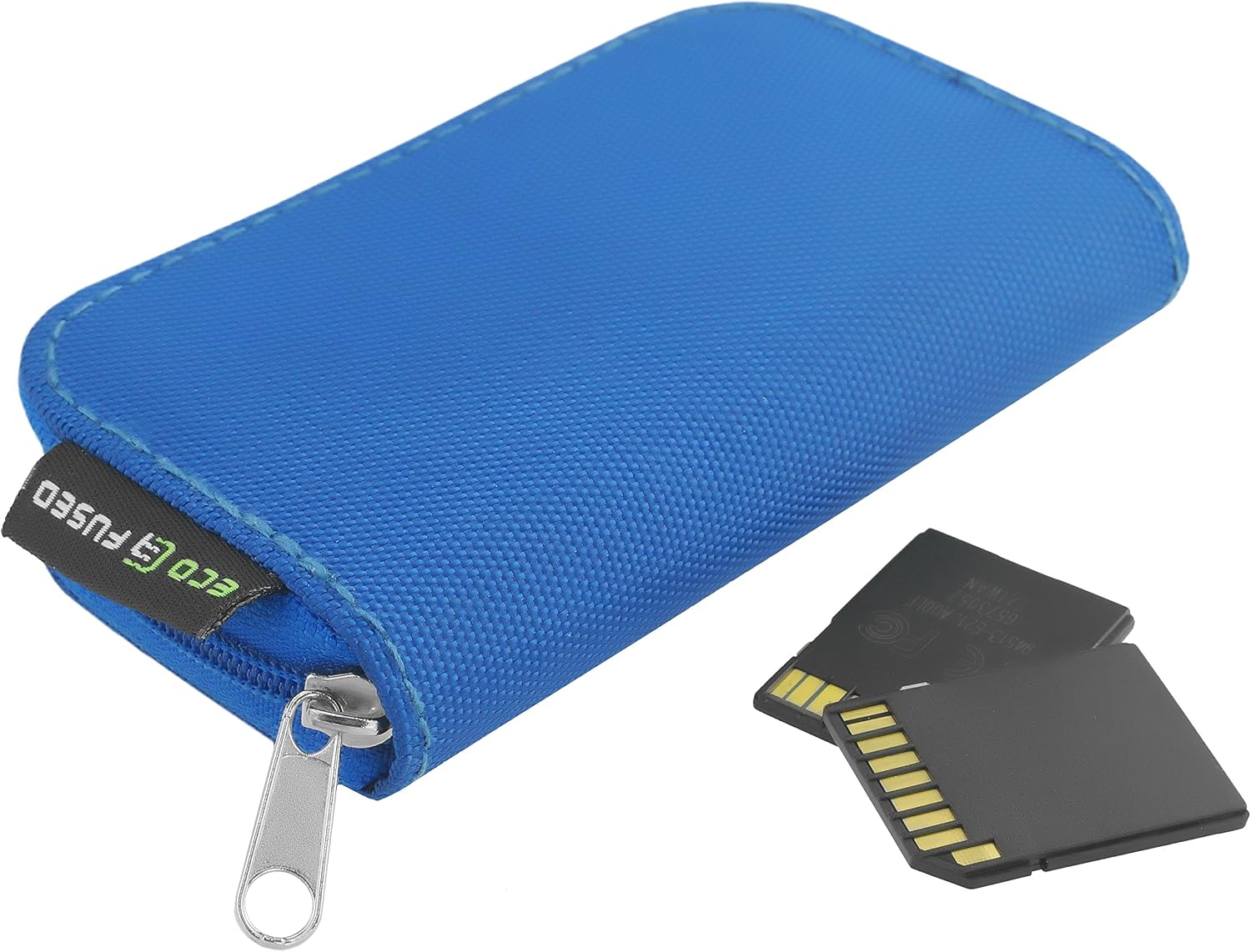 Eco-Fused Memory Card Case - Fits up to 22x SD, SDHC, Micro SD, Mini SD and 4X CF - Holder with 22 Slots (Blue) - Image 4
