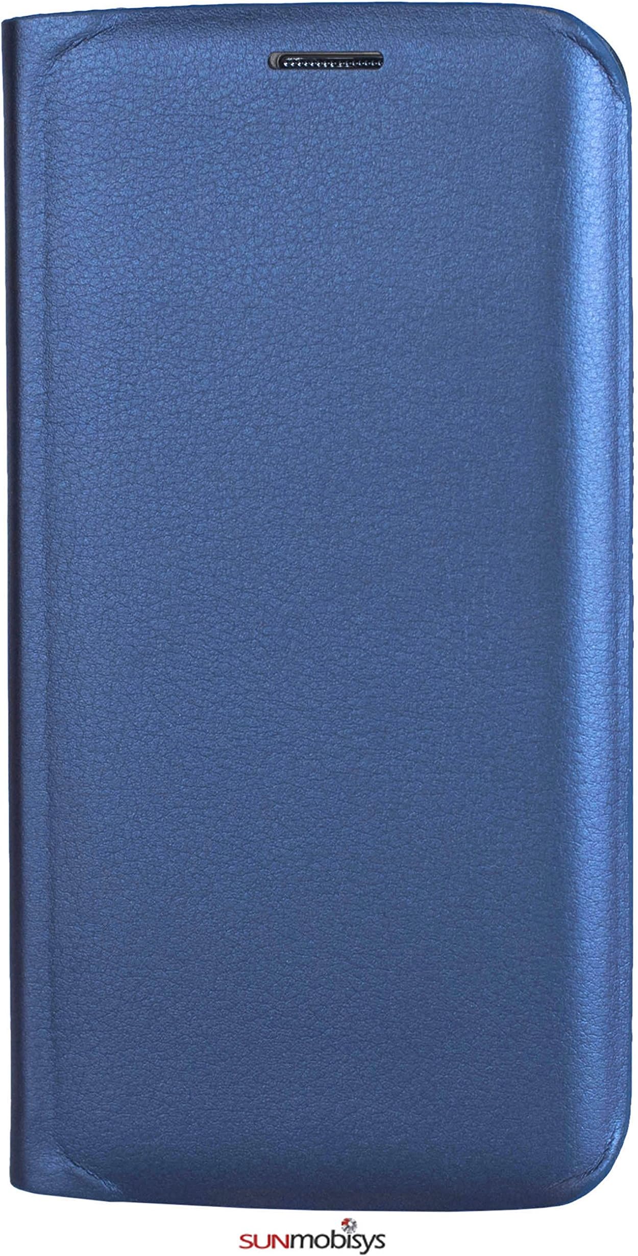Sun Mobisys Samsung Galaxy S6 Edge Plus Flip Cover; Contemporary Faux Leather For Allround Protection Phone Caseelegant Blue