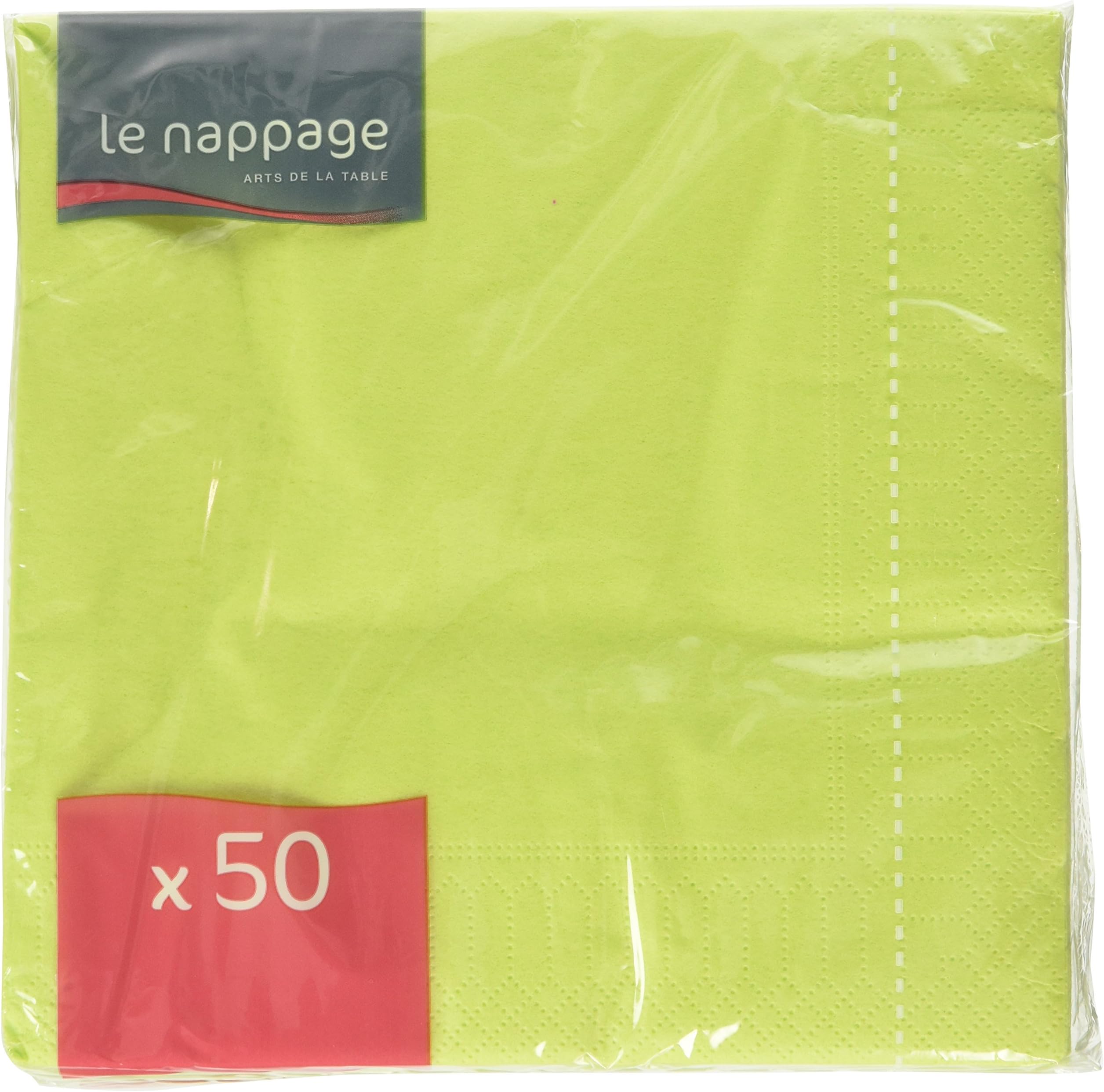 Le NAPPAGE, Napkins 2 Ply 33 x 33 x 50 cm, Green, 50 Pieces