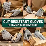 BeaverCraft CRG Cutting Cut Resistant Gloves Level 5 Wood Carving view 2
