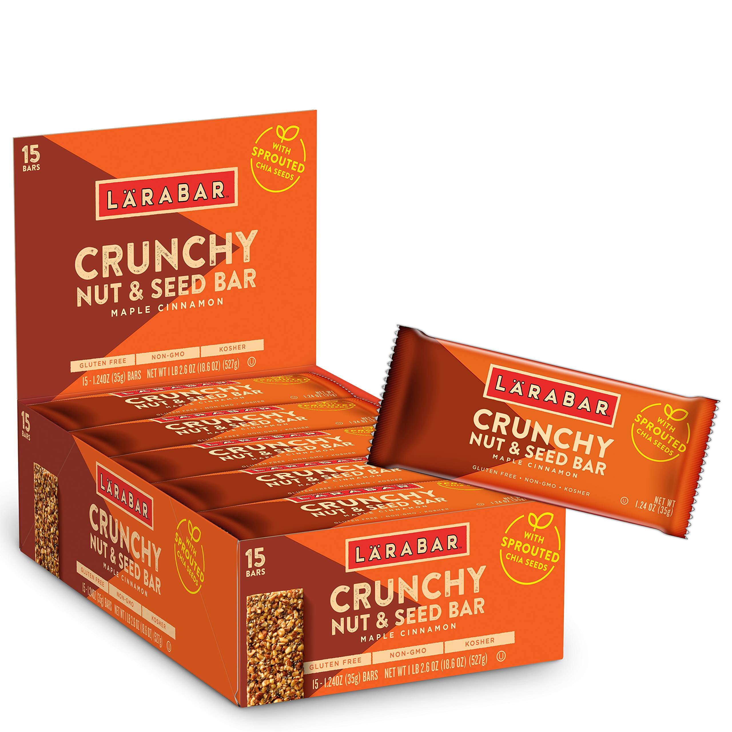 Larabar Crunchy Nut & Seed Gluten Free Bar, Dark Chocolate Almond, 1.24