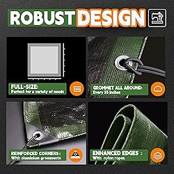 RAINDEWAY Tarps 8x10 Feet,Tarp Waterproof,9Mil