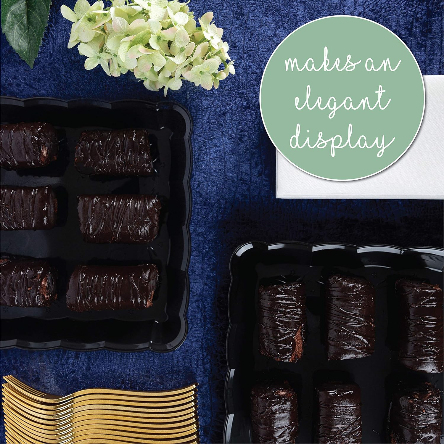  | Plasticpro Plastic Serving Trays - Serving Platters Rectangle 9X13 Disposable Party Dish Crystal Clear Pack of 4: Serving Trays