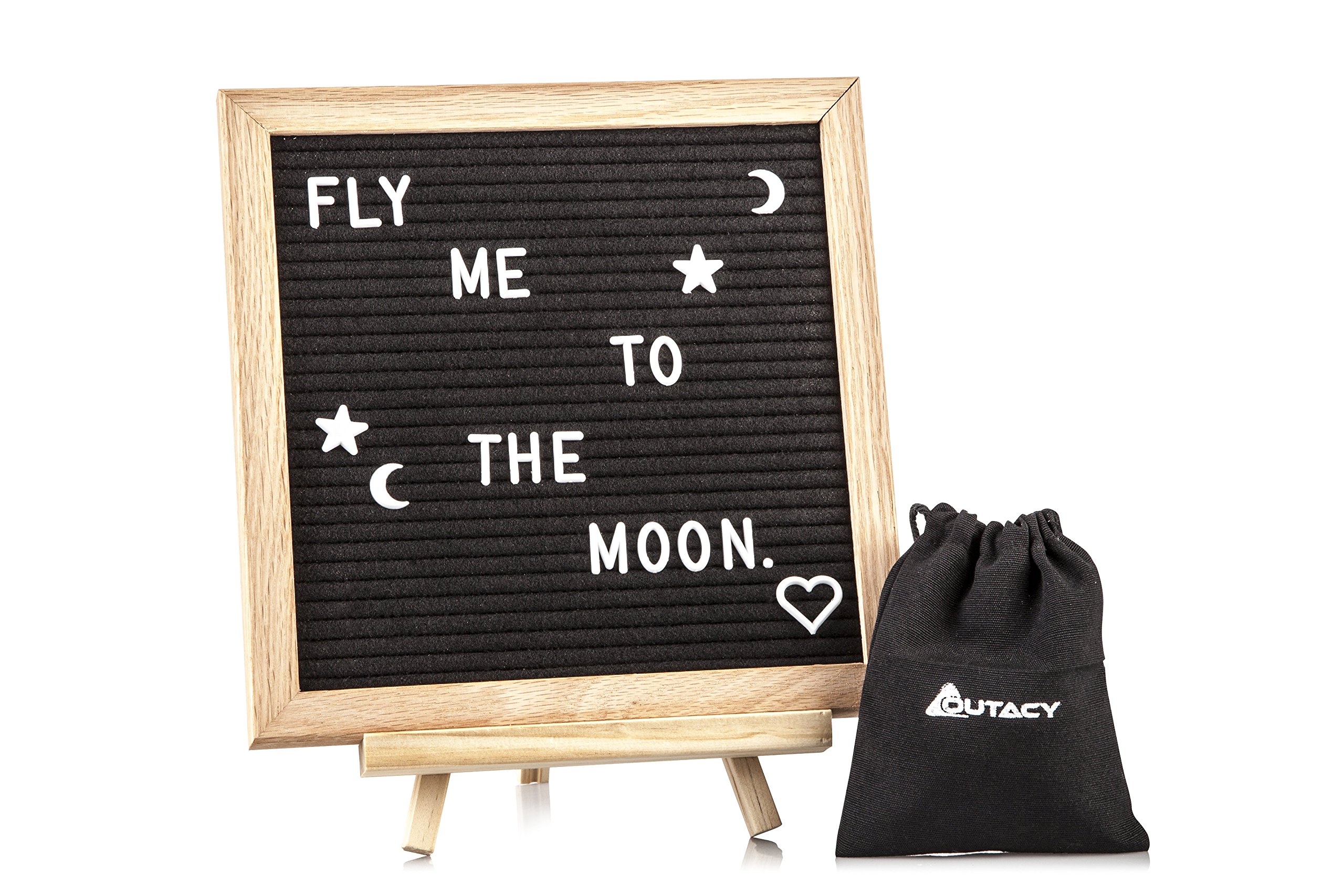 Felt Letter Board Sign Decorative Wooden Changeable Marquee Message