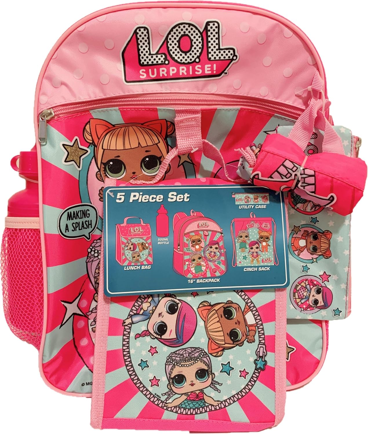 lol 5 piece backpack set