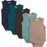 Hanes unisex-baby Hanes Baby Bodysuits, Ultimate Flexy Sleeveless for Boys & Girls, 5-pack