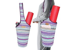 ALLEN & MATE Unisex Yoga Exercise Mat Bag with Large Size Pocket, Big Capacity Mat Tote Shoulder Carrier for Men & Women