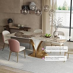 79'' Modern Luxury Dining Table for 8-10 People