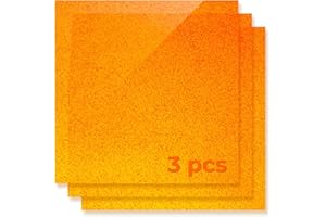 xTool Selected Pink Glitter Translucent Glossy Acrylic Sheets, 12" x 12" Glitter Translucent Plastic Sheet with 1/8 Inch Thickness, 3-Piece Glitter Acrylic Blanks for Laser Cutting & Engraving