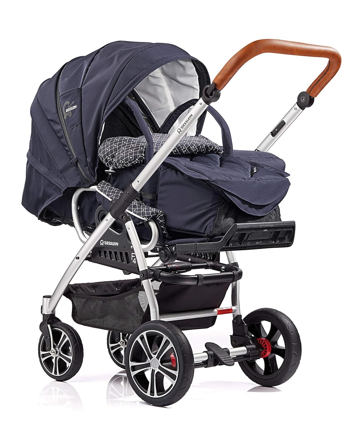 Gesslein 10400011670670 F4 Air+ Kunstledergriff cognac inklusive C-Lift Tragetasche, mehrfarbig