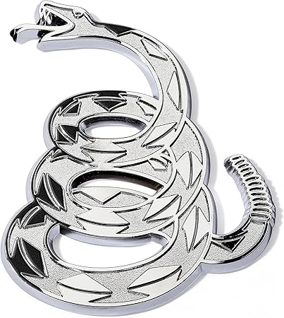 Amazon ガズデン Don T Tread On Me 蛇のクロムメッキ車エンブレム 防錆加工 Absプラスチックコア エンブレム 車 バイク