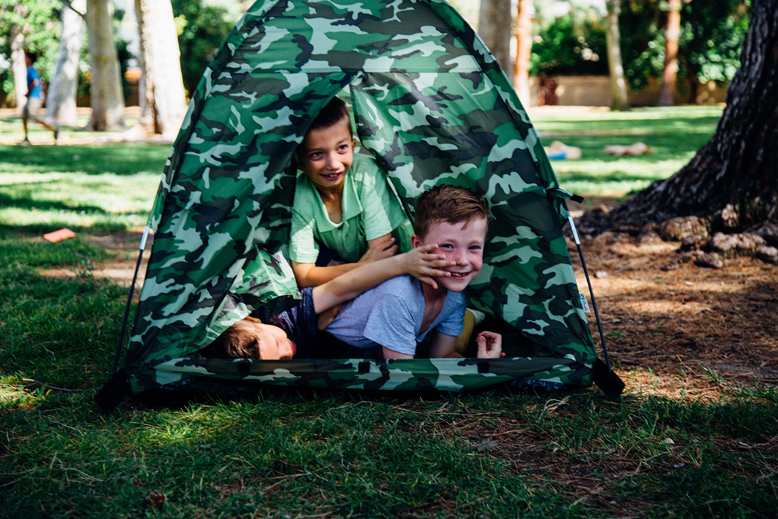 Pacific Play Tents 23335 Kids Green Camo Dome Tent Set with Sleeping Bag and Chair