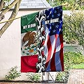 FLAGWIX Mexico Flags, My Home My Blood, Hispanic Heritage Month Decorations Flags - 4th of July Decorations For Home, Outside, House Flag 30x40 - Double Sided, Heavy Duty Canvas Flag Indoor Outdoor
