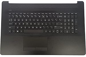LTPRPTS Replacement Laptop Upper Case Palmrest Non-Backlit Keyboard Non-PTP(73H0) Touchpad Assembly Part for HP Laptop 17-CA 