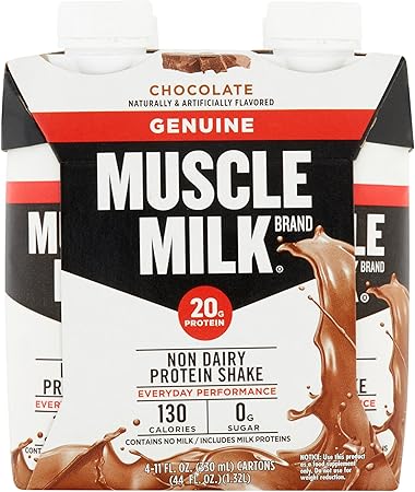 Amazon Com Muscle Milk Chocolate Non Dairy Protein Shake 11 Fl Oz 12 Pk Health Personal Care