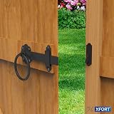 XFORT Black Ring Gate Latch Garden Gate Latch Door Catch Lock view 5