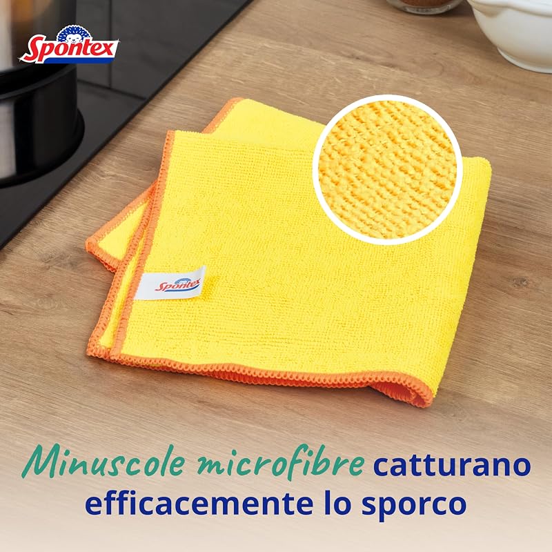 Panni in microfibra per la pulizia | 16 panni per pulizia in microfibra | Da utilizzare come panni per la polvere o per la cucina | 30 x 30cm | Colori assortiti | 16 pz.