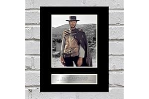 iconic pics Clint Eastwood Signed Mounted Photo Display The Good, The Bad and The Ugly