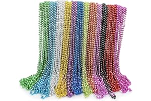 GIFTEXPRESS 144 Pack Mardi Gras Beads Necklaces, Unisex-Adult, Party-Goers, Festival Attendees, Plastic, No Gemstone, Mardi G