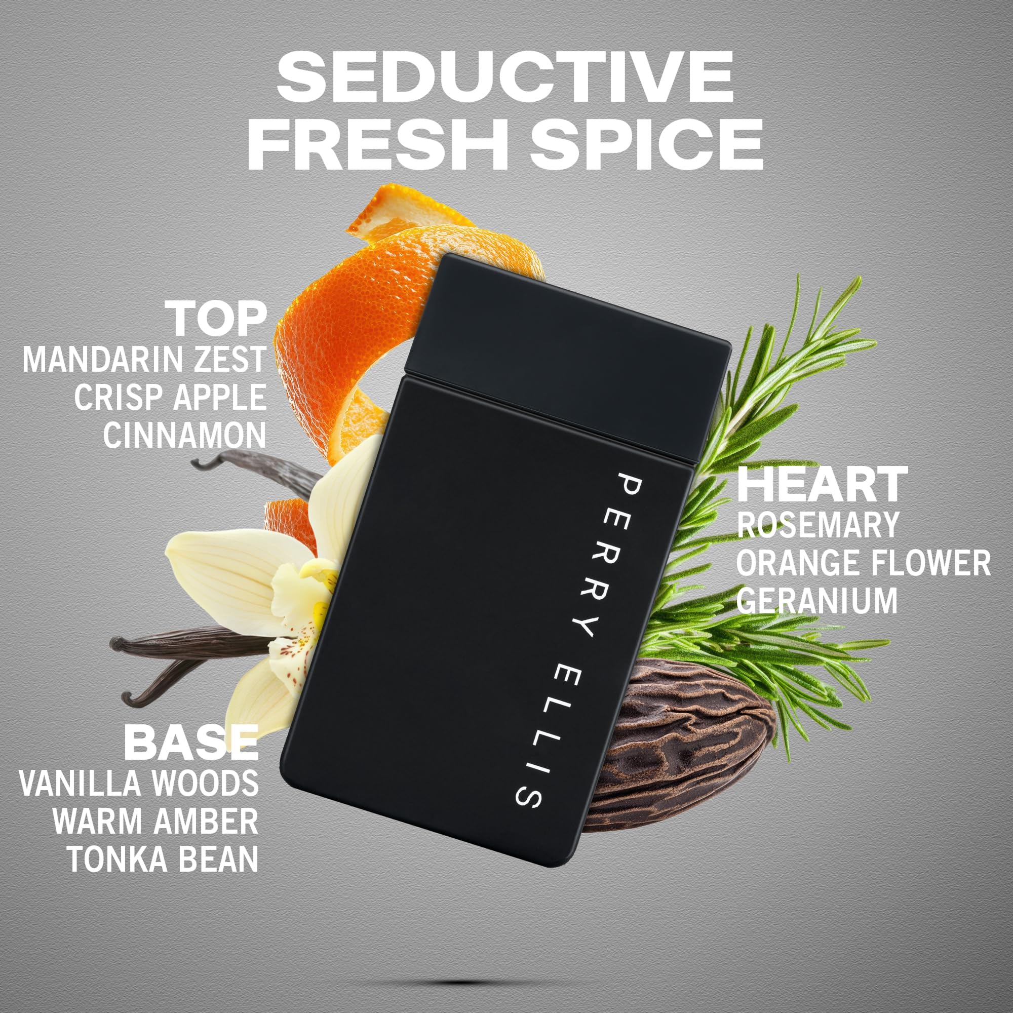 Perry Ellis Midnight Eau De Toilette Spray for Men - Mens Cologne, Long Lasting Perfume, EDT, Fragrance with Notes of Warm Woods, Cinnamon & Amber - 3.4 fl oz (100 mL)