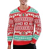 Roadbox Ugly Christmas Sweater Men 2025, Unisex Funny Christmas Sweatshirt, Warm Winter Holiday Pullover for Women Couples