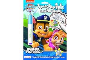 PAW Patrol Imagine Ink 16 Page Magic Ink Coloring Book and 1 Mess Free Marker Bendon 47089