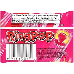 Ring Pop Individually Wrapped Pink Halloween