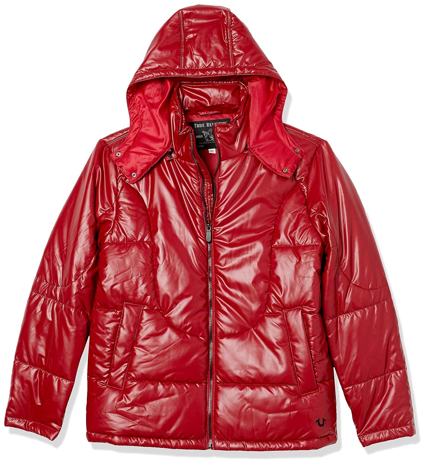 true religion red puffer jacket