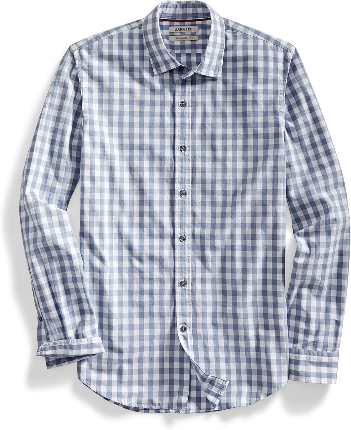 Amazon Brand - Goodthreads Men's Slim-Fit Long-Sleeve Gingham Shirt