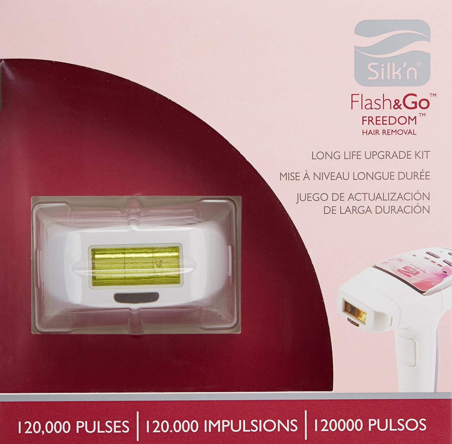Amazon.com: Silkn Freedom - Long Life Upgrade Kit Cartridge for At Home Permanent Hair Removal Device for Women and Men - 120,000 Pulses: Luxury Beauty