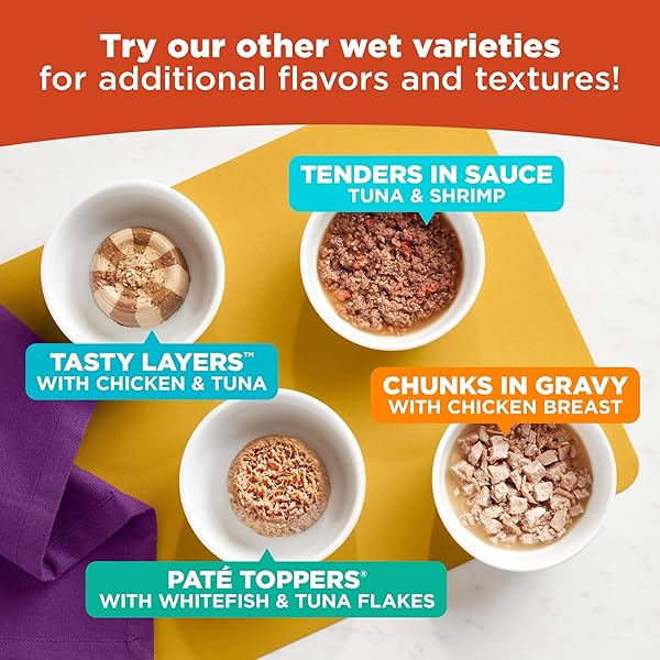 MEOW MIX PATÉ IN GRAVY WET CAT FOOD VARIETY PACK, SURF N’ TURF PATÉS 2.75 OUNCE (PACK OF 12)
