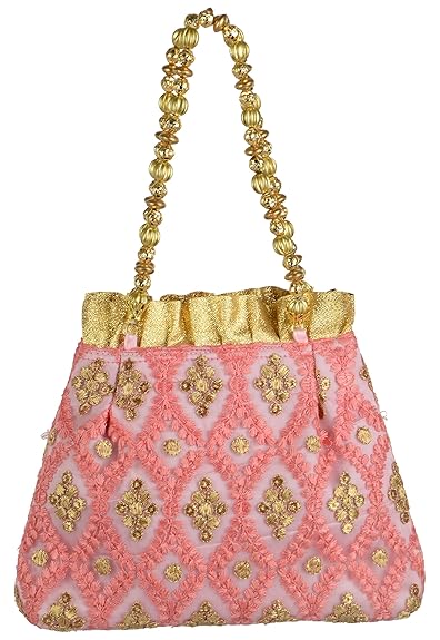 Tooba Handicraft Party Wear Hand Embroidered Box Clutch Bag Purse For Bridal, Casual, Party, Wedding