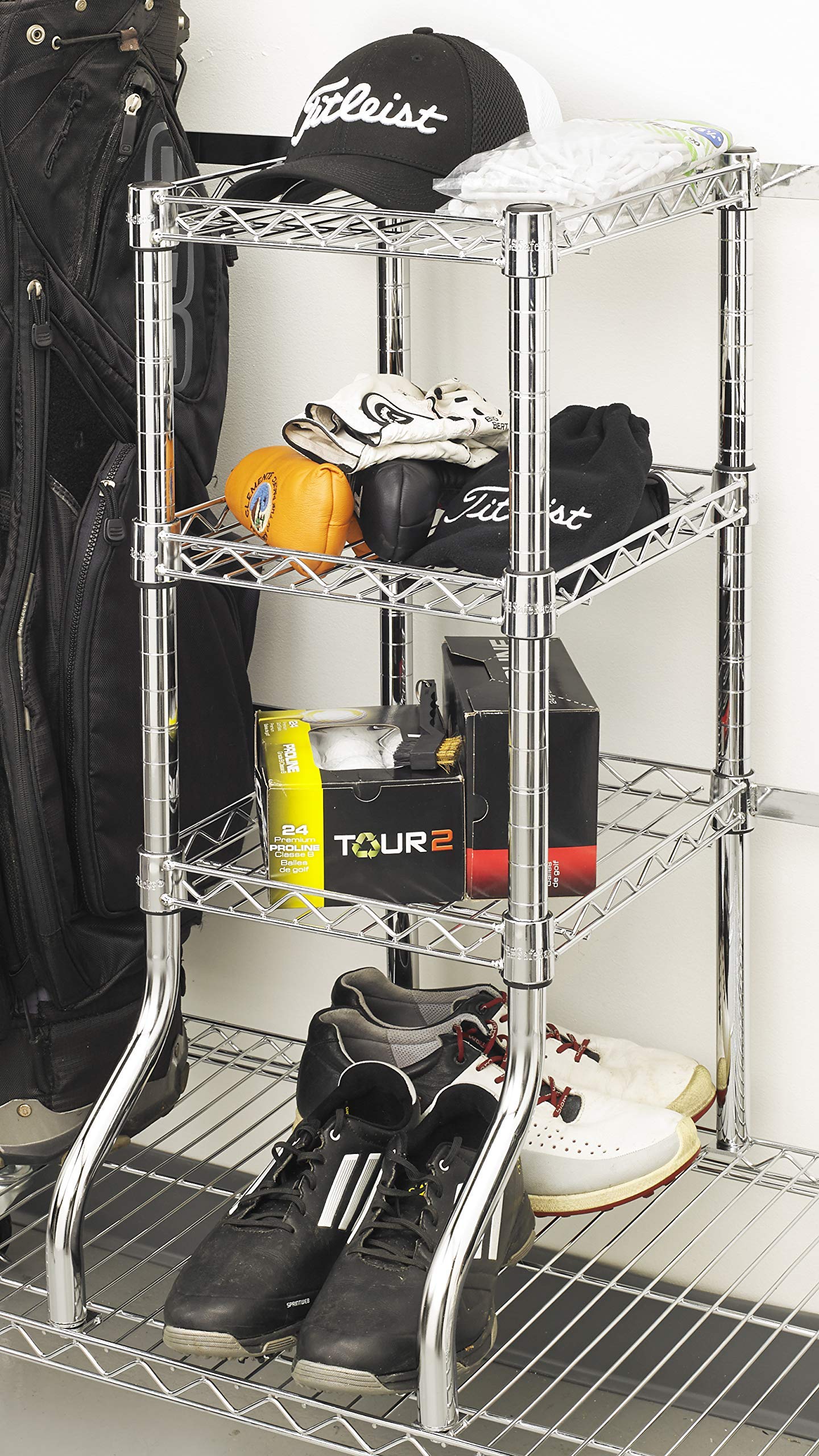 SafeRacks Golf Equipment Organizer Rack, Golf Bag Storage Rack for Garage, HeavyDuty
