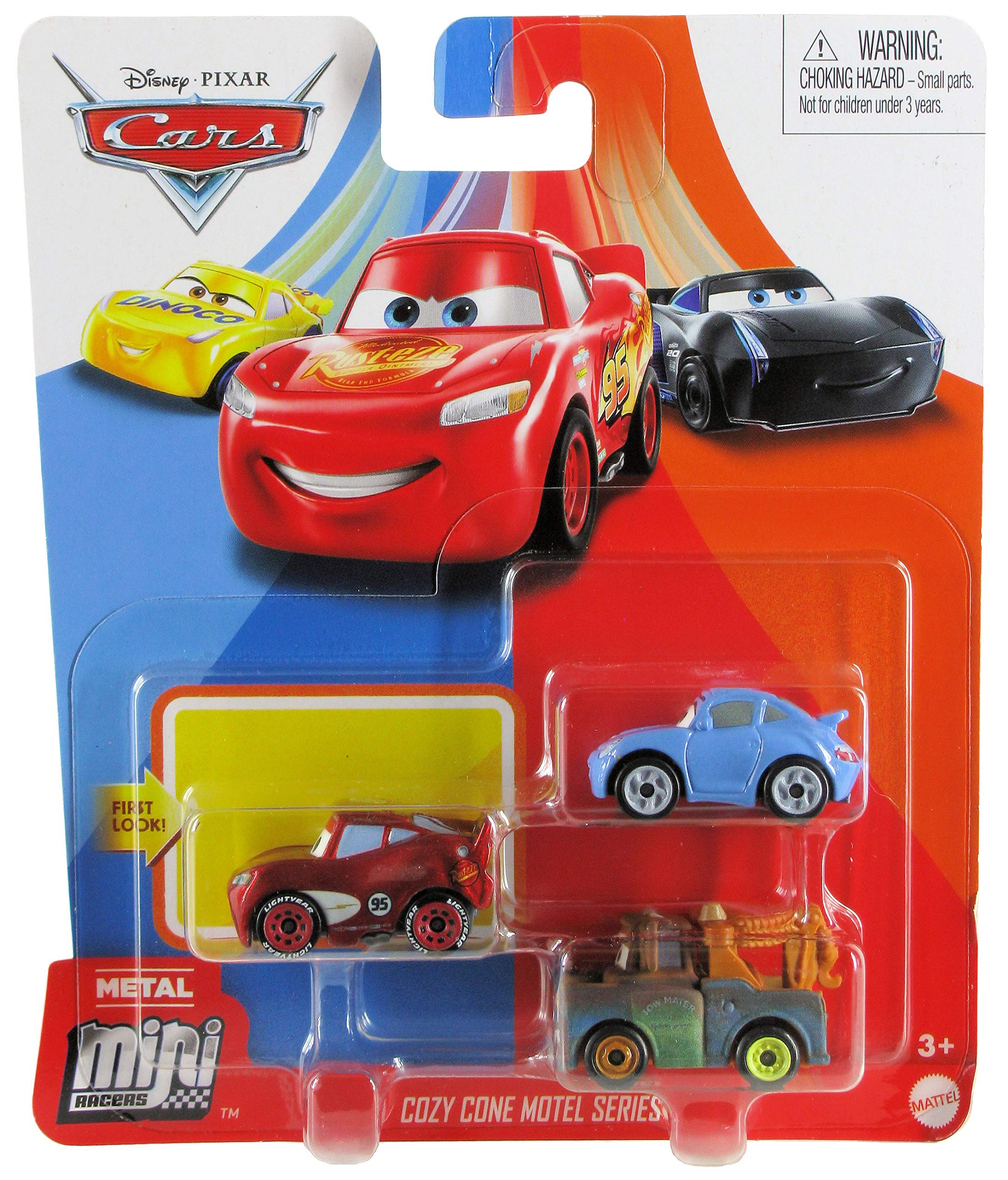 Disney Cars Mini Racers Cozy Cone Motel Series 3-Pack: Radiator Springs Lightning McQueen, Sally, Mater