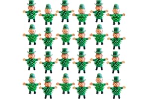 CHERISLPY 24Pcs St. Patrick's Day Mini Leprechaun Toys,Squeeze Porcupine Toys Gifts for Kids Boys Girls St. Patrick's Day Party Favor,Home Decor (St Patrick's Day)