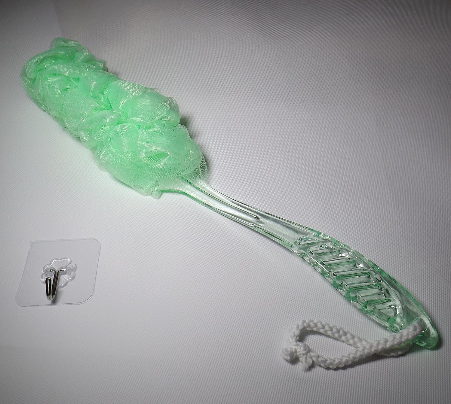 Body Puff Bath Sponge Soft Brush Green Crystal Handle for Seniors Elder Elderly Aged Disabled Patients Arthritis Sufferers Pregnant Maternity Ladies (GREEN) : Beauty