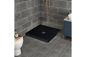 Goodyo 36" x 36" Shower Base Single Threshold Center Drain Shower Pan in Black